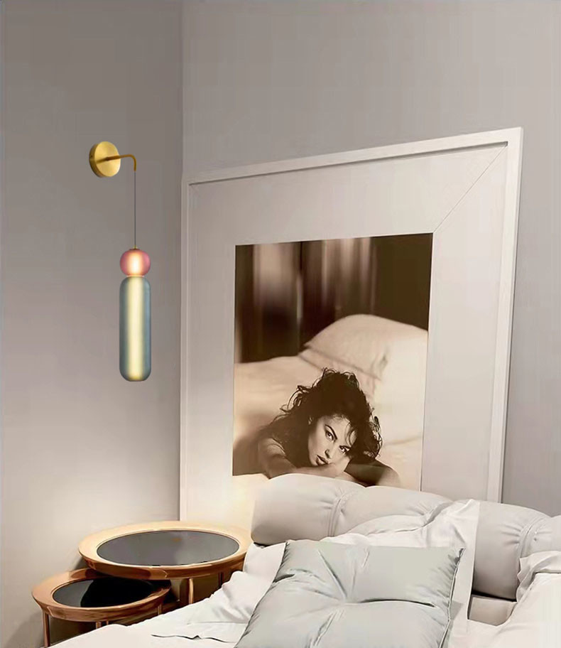Designer Colored Pendant Lamps LED Stained Glass Pendant Light Bar Shop Restaurant Light(WH-AP-603)