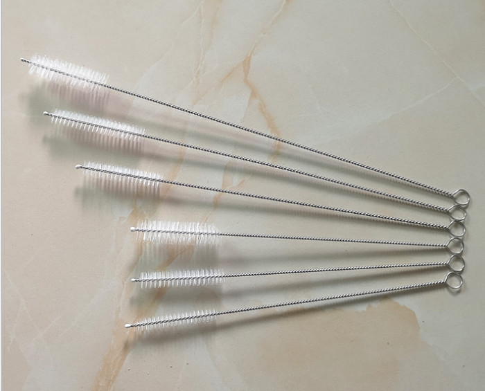 Multifunction 10 Pcs Small Nylon Test Tube Bottle Stainless Steel Straw Cleaning Brush