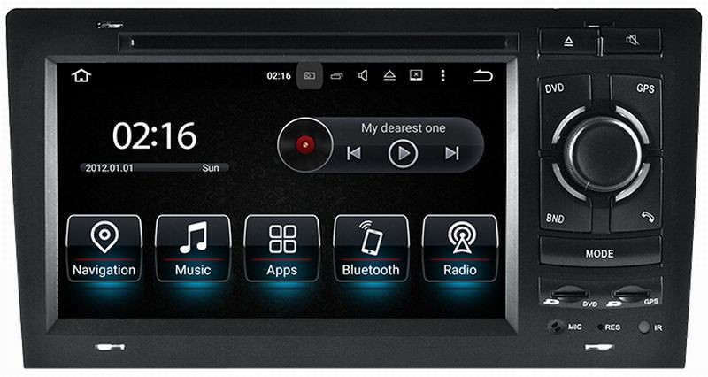 Ouchuangbo car dvd gps navigation multimedia stereo for Audi A8 1994-2003 with HD 1080P video android 7.1 system