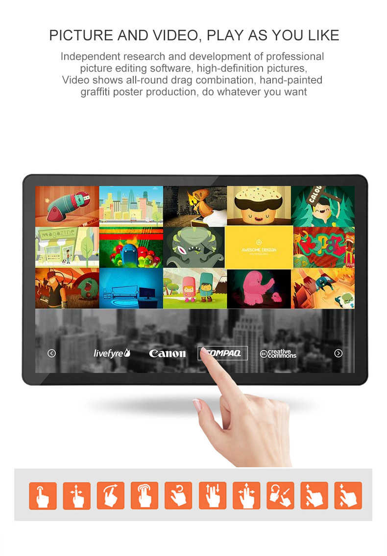 19 22 24 27 32 43 55 Inch All In One Touch Screen Interactive Whiteboard
