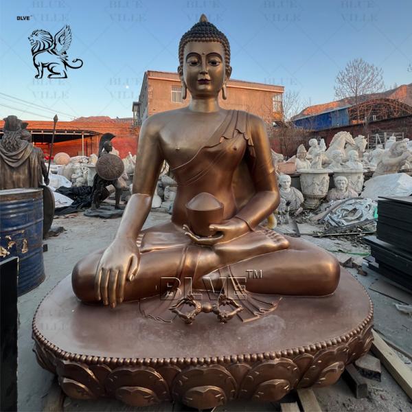 Bronze Buddha Statues Copper Brass Large Sitting Zen Budda Sculpture Metal