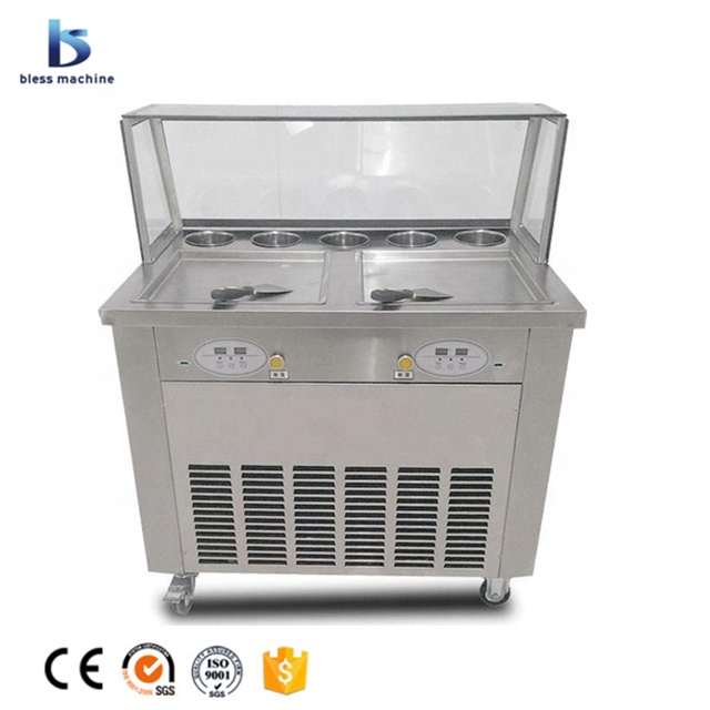 Ice Cream Roll Making Equipment with International Brands Compressor in Thailand