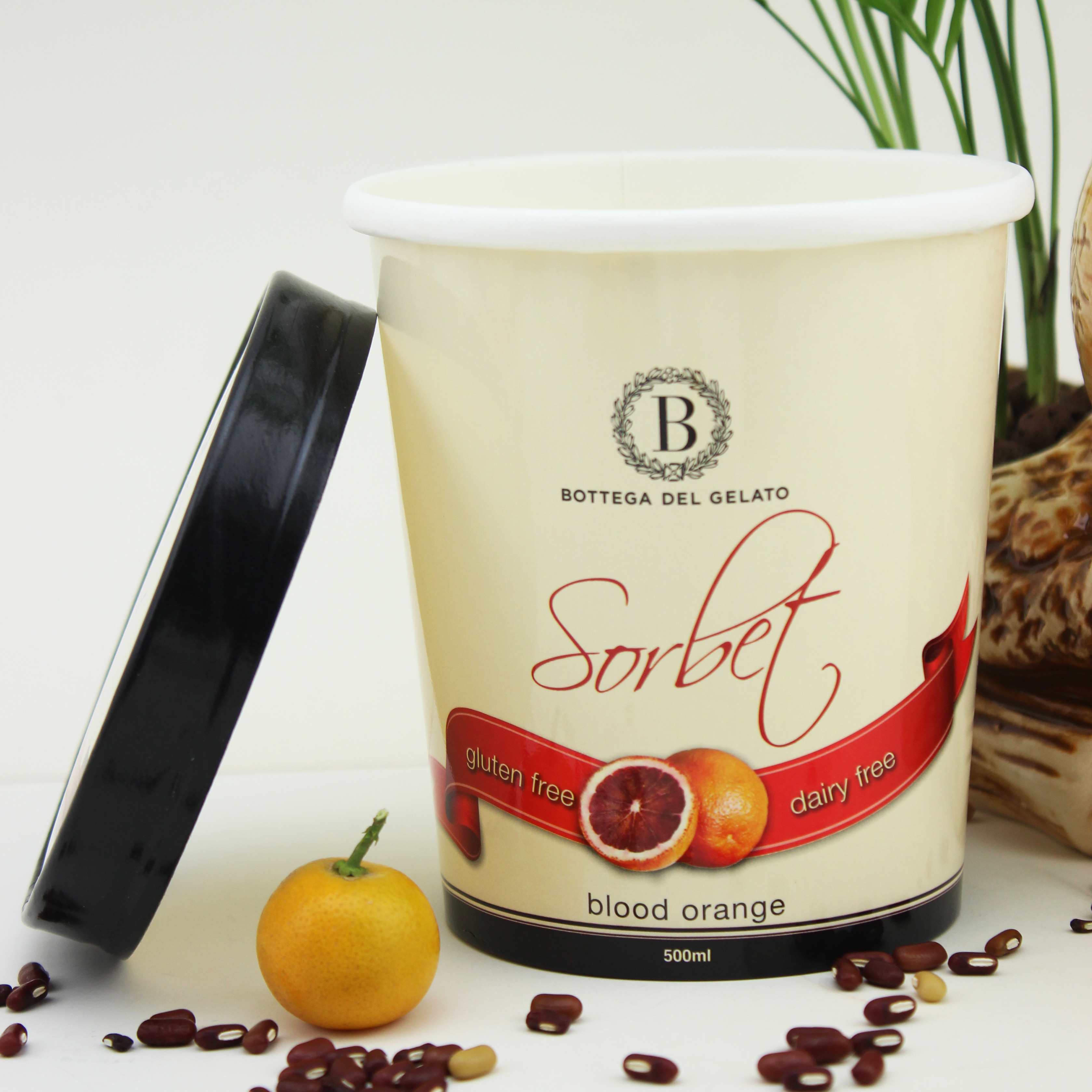 Eco Friendly Ice Cream Paper Cup With Lid 16oz 475ml Frozen Yogurt Container