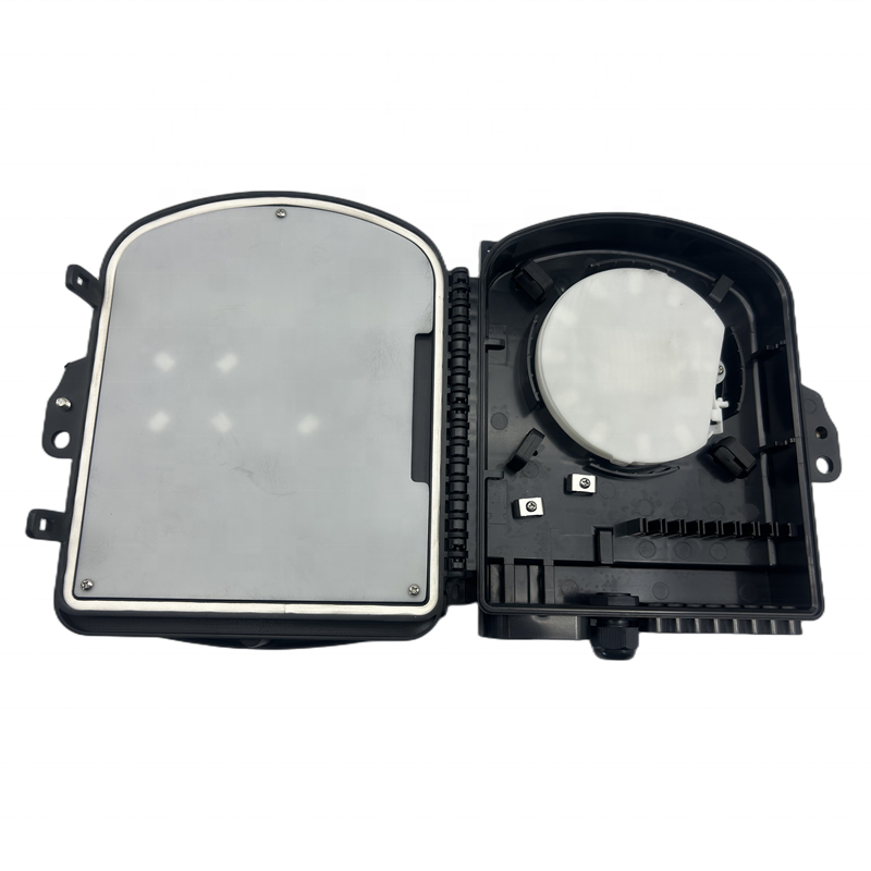 PC ABS Material FTTH Black Outdoor Wall Mounted 24/12 Cores SC APC Fiber Terminal Box