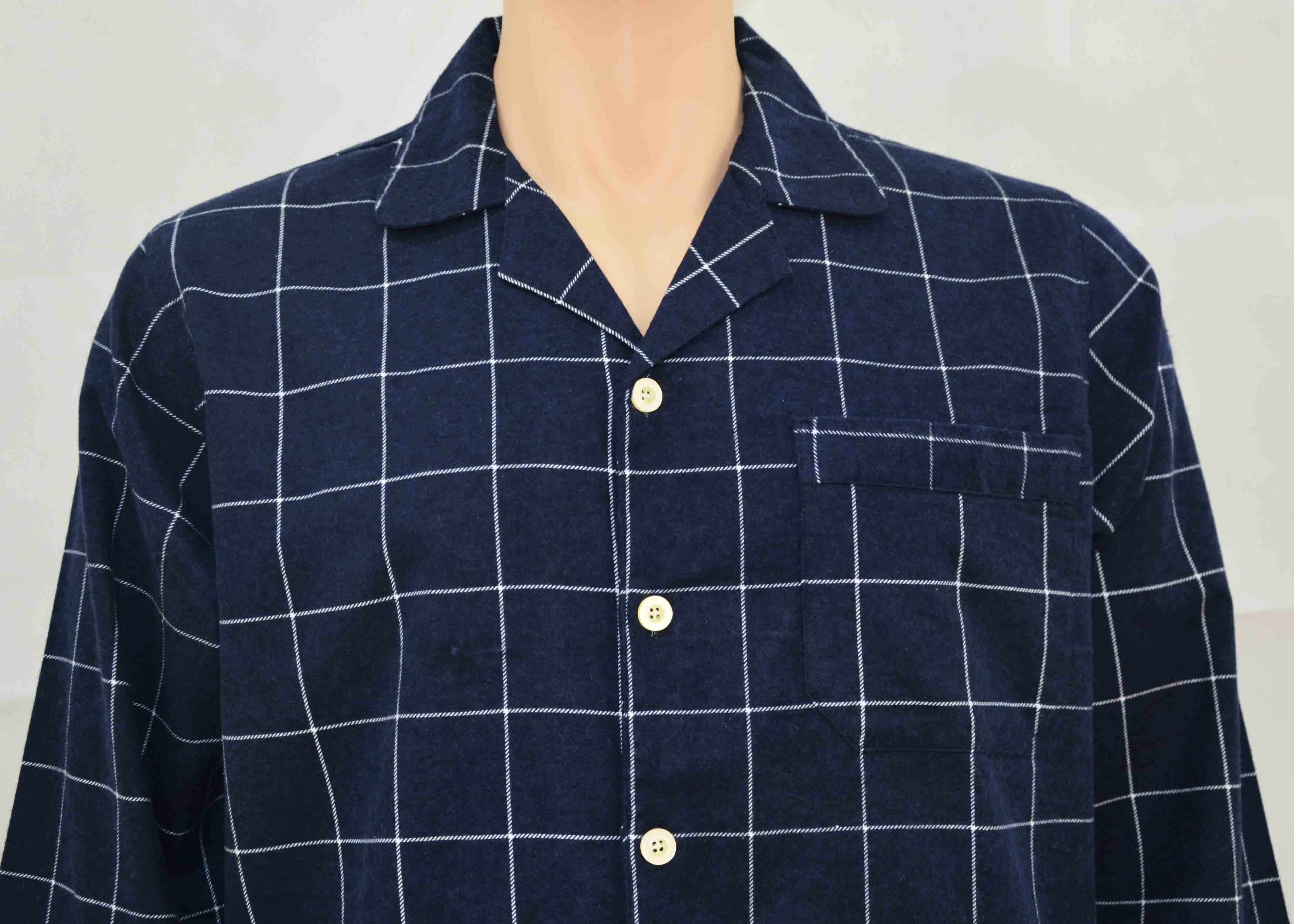 Flannel Printed Mens Luxury Sleepwear Anti Wrinkle Eco Friendly S - XXL Size