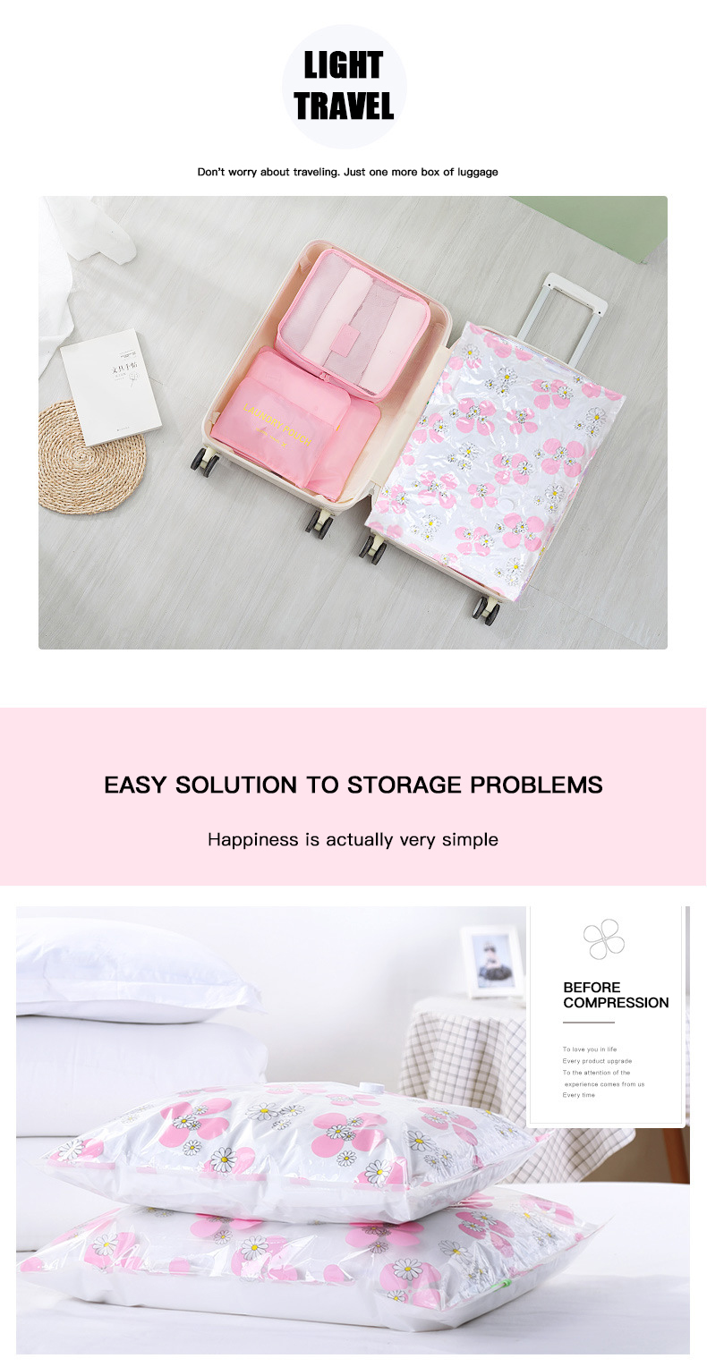 Room Space Selection Support Clear Vacuum Sealing Bags for Comforters Blankets and Clothes