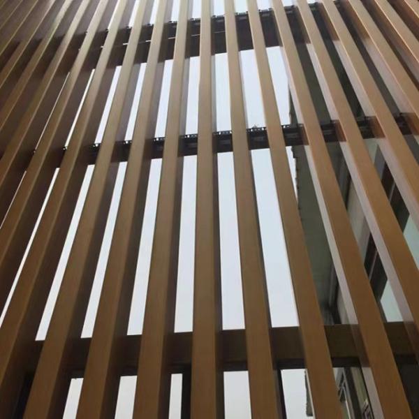 Rectangular Aluminum Alloy Grille Curtain Wall Powder Spraying Aluminium