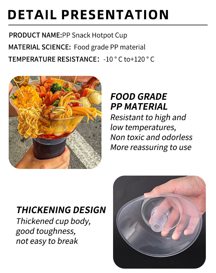 Custom Design Plastic Cups With Logo Disposable Plastic Cups For Snack 2 In 1