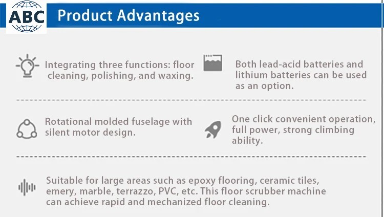 High Efficiency Commercial Electric Walk Behind Ceramic Tile Floor Scrubber Cleaning Machine