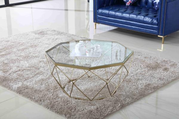 Stainless Steel Modern Glass Coffee Tables Stylish Tea Table Living Packing