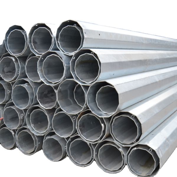 Quality 12m Hot Dip Galvanized Steel Power Pole with 450MPa Yield Stress and Dodecagonal Shape for Electric Power Transmission for sale