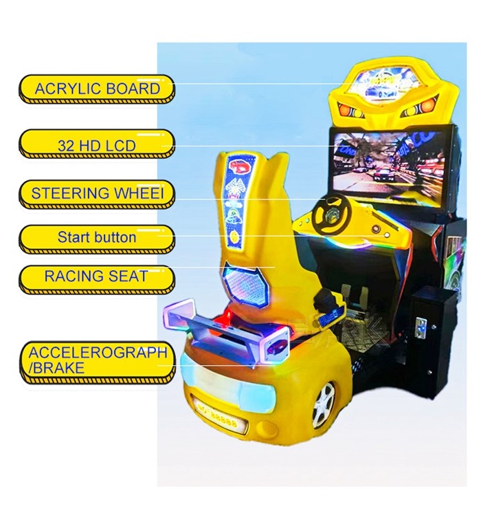 Coin Operated Split Second Amusement Games Factory Street Racing Car