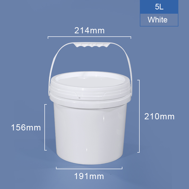 liquid fertilizer PP Round Plastic Bucket With Lid Handle Printing with Heat Transfer
