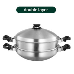 3 Layer Stackable Steamer Pot 304 Stainless Steel With Lid