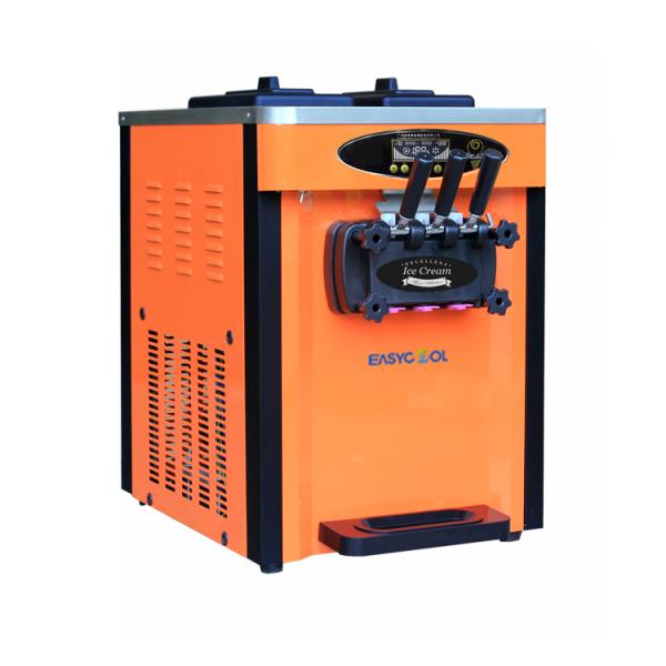 Three Flavor Soft Ice Cream Machine Painted Steel 20L Ice Cream Making Machine