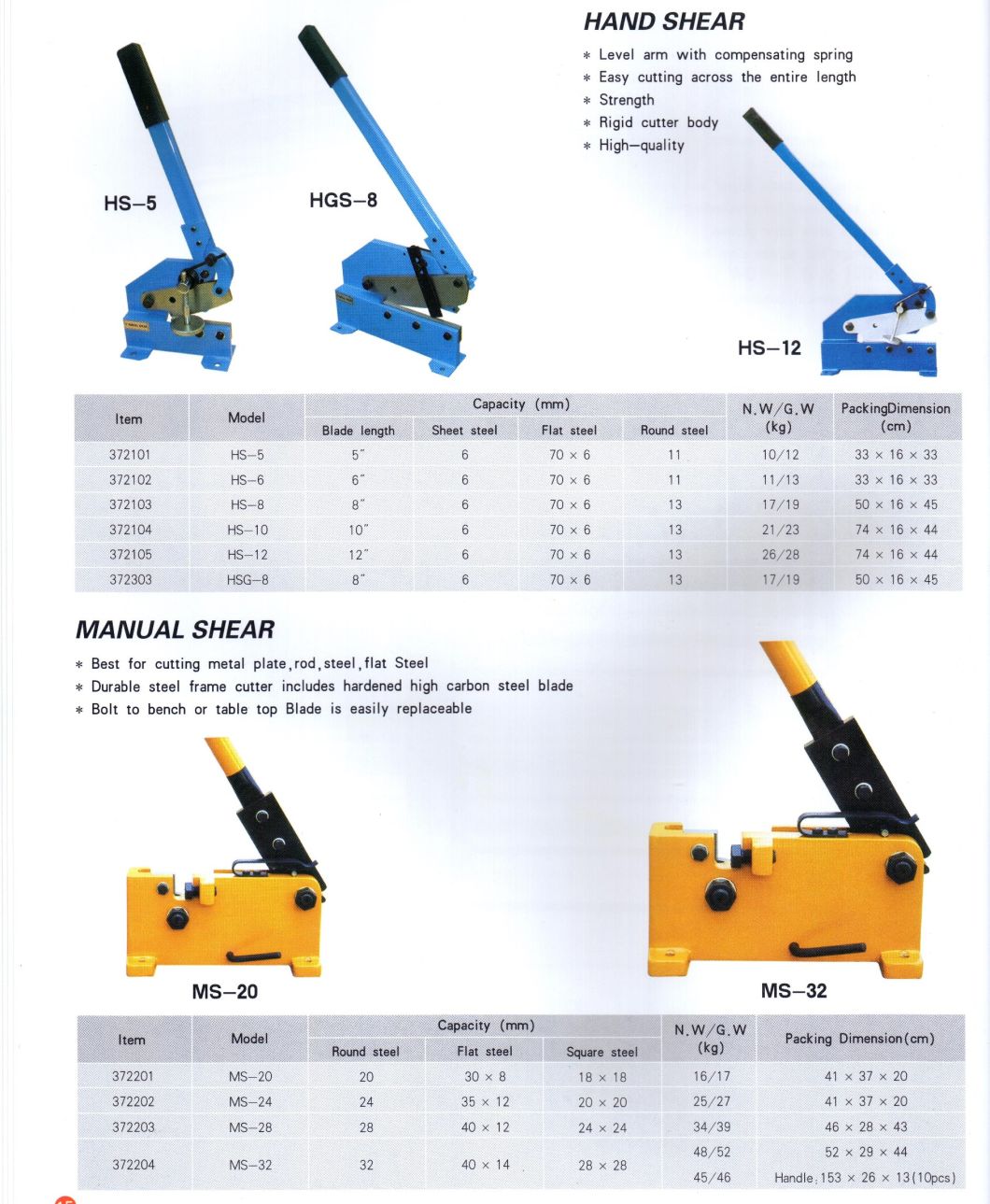 Hydraulic Hand Press Metal Shearing Cutting Machine