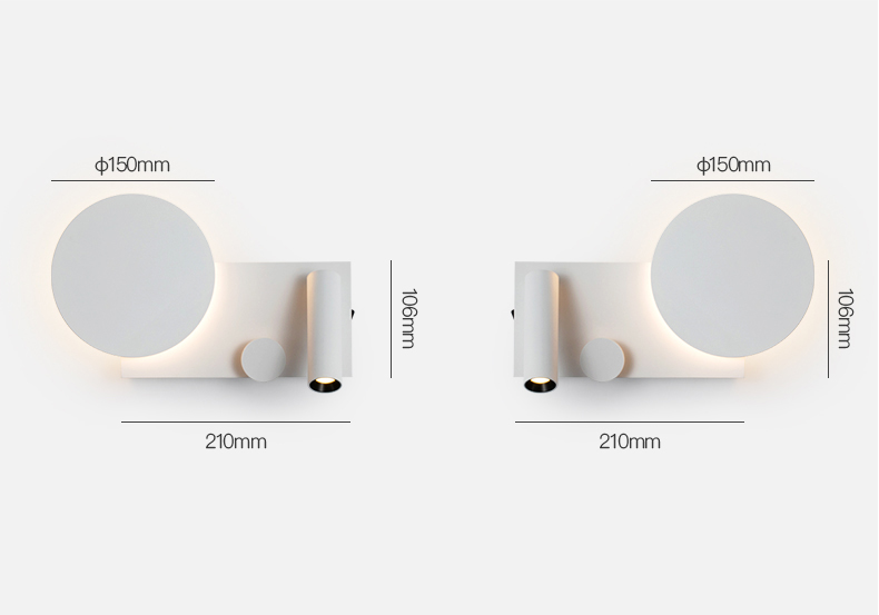 LED Wall Lamp With Dimmable Switch Modern Bedside Bedroom Background Wall Sconce Light For Home Hotel Apartment Villa 3W