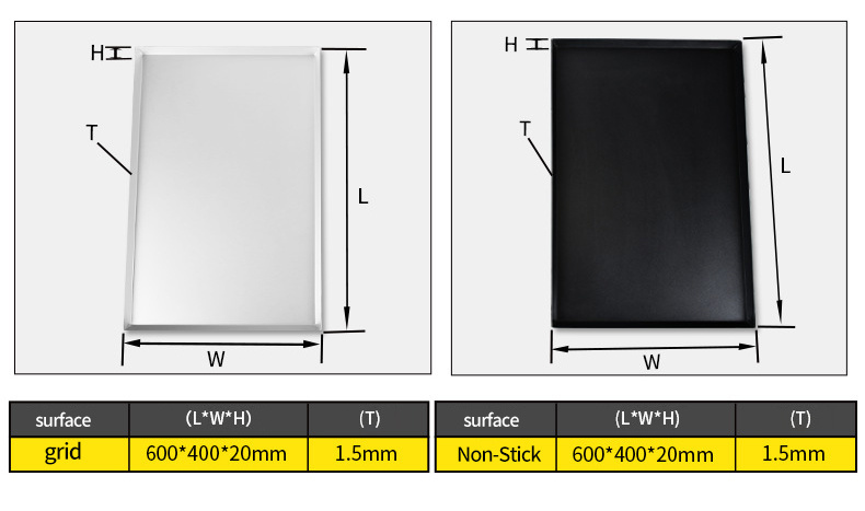 Food Grade Serving Tray Rectangle Baking Tray Stainless Steel Roaster Trays