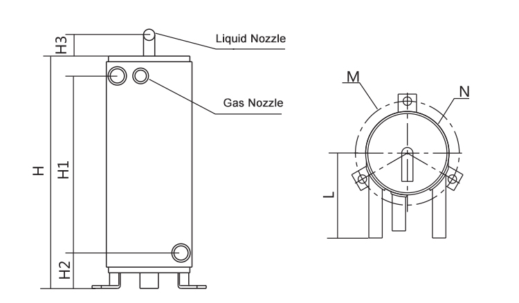 Industry Chiller Heat Exchanger With 7m3/H Liquid Flow Rate In Machinery Repair Shops