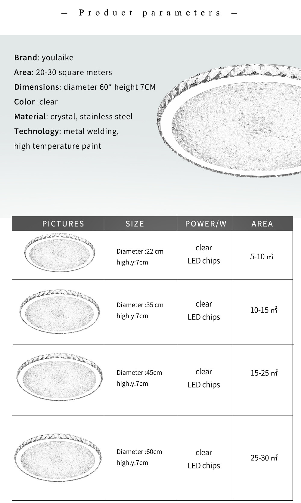 Modern Crystal Ceiling Lamp Round Modern Living Room Decoration kitchen chandelier(WH-CA-61)
