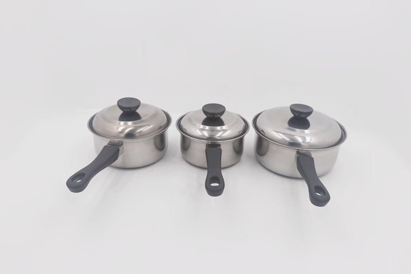 3pcs Cookware Nonstick Cooking Pot Stainless Steel Sauce Pan