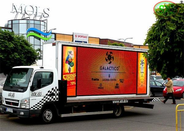 Exterior High Brightness full color P10mm Truck Mobile LED Display with iron