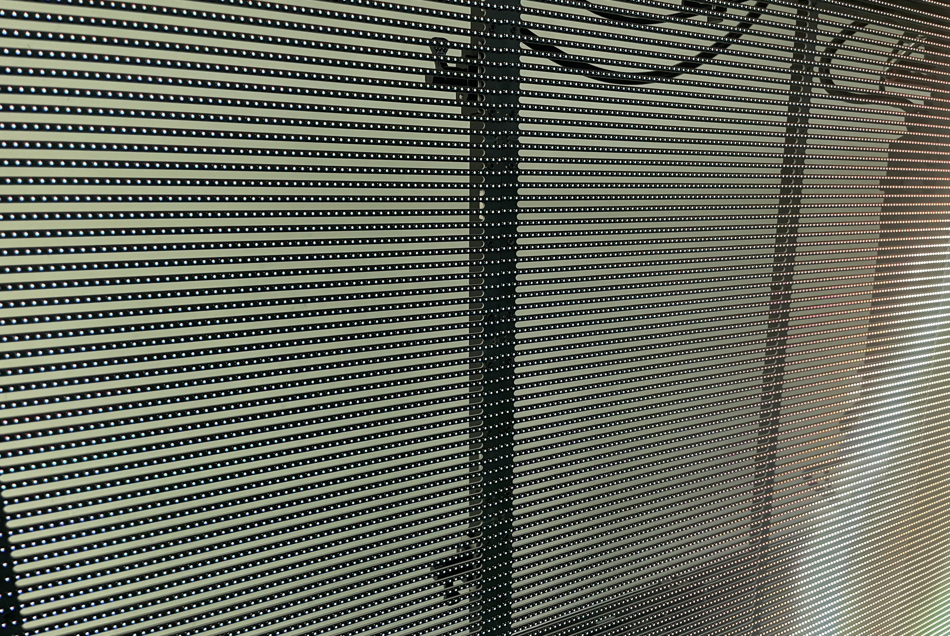 Outdoor Large Advertising LED Grille Screen Waterproof Transparent