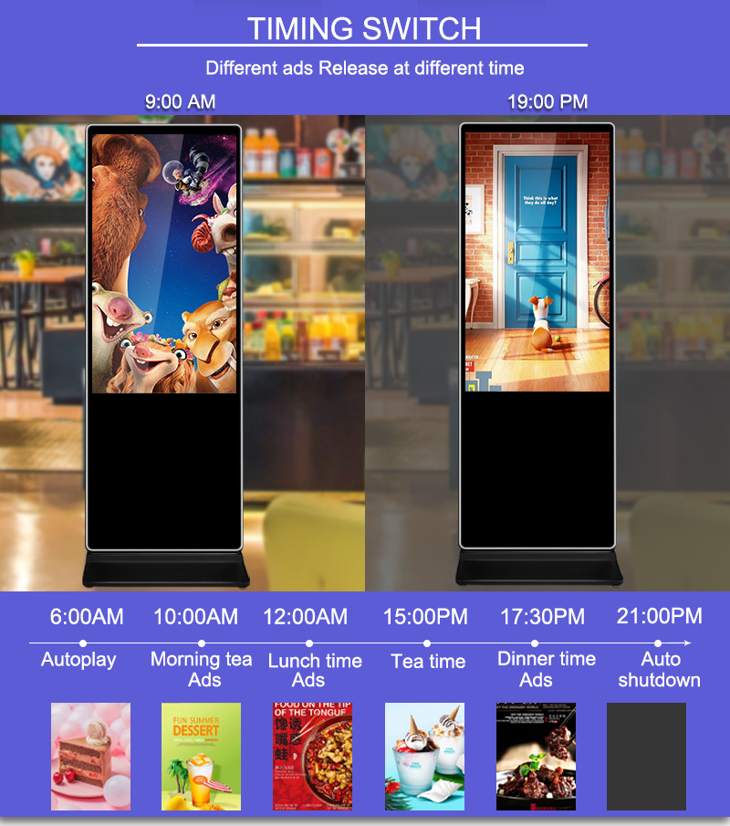 Wide Viewing Angle 49" TFT LCD Display Support Split Screen Mode