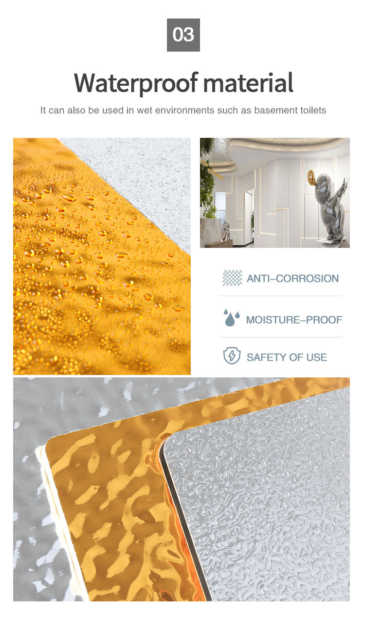 Interior Decorative PVC PET Water Ripple Panel 3D Wall Panel