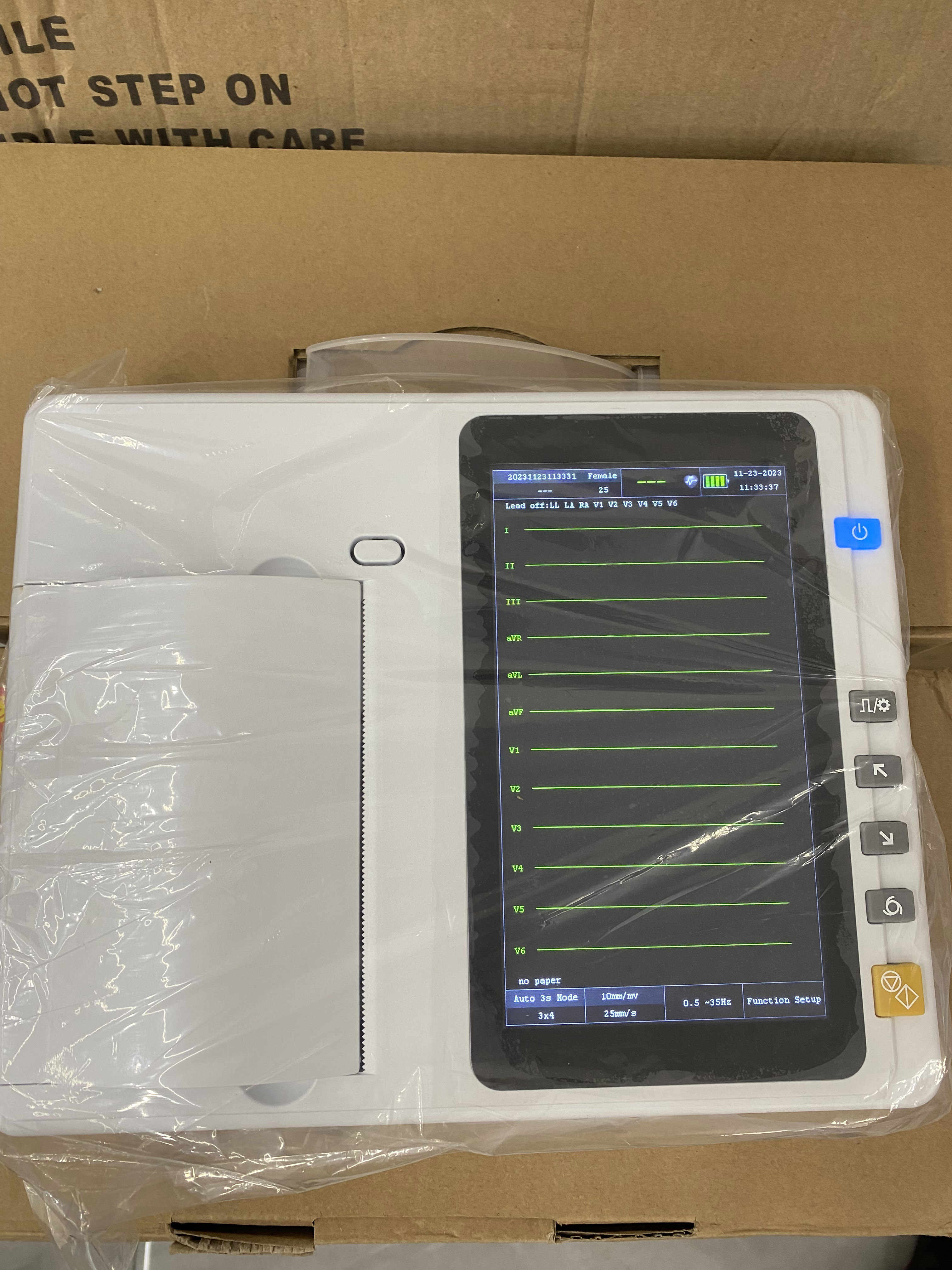 Portable Real time Analysis Digital Recording Medical ECG Machine 3/6 channel 12 Leads