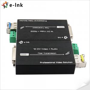 China OEM Mini 4K 60HZ DVI Fiber Optic Extender With RS232 Data LC Connector Up To 80KM on sale