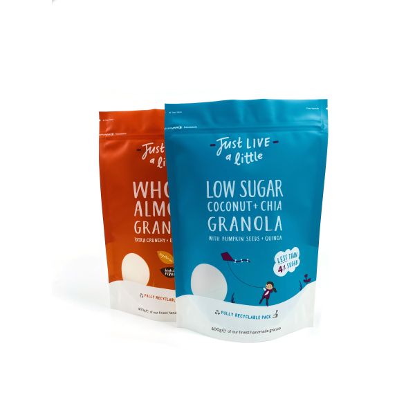 Quality Fully Recyclable Custom Printing 400g Blue & Red Stand Up Pouch for sale