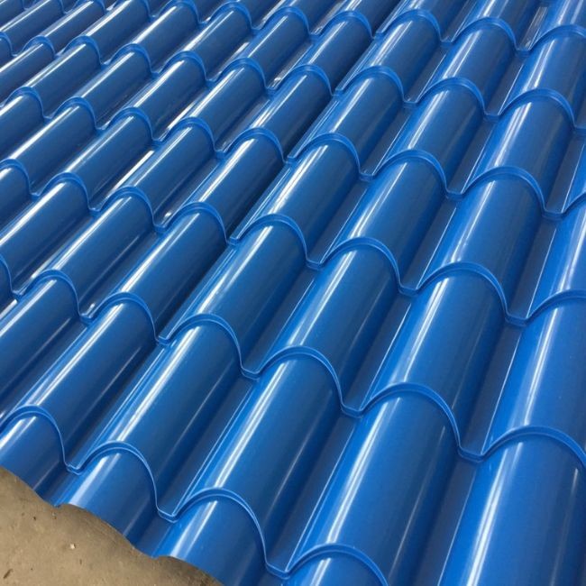 Electric Steel Galvanized Roofing Sheet Roll Forming Machine 220V With Hydraulic Cutting