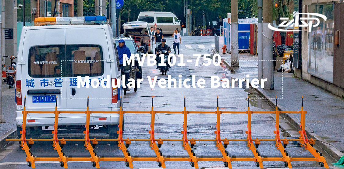 Portable Mobile Vehicle Barrier System With Yellow IP68 Protection Class