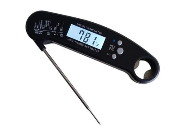 Quality Watertight Folding Probe Digital Food Thermometer With Built - In Bottle Opener for sale