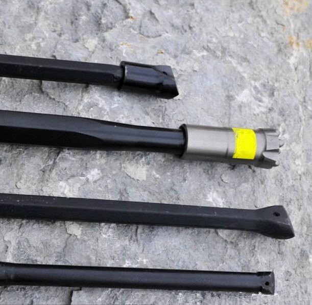 Chisel Bit Integral Drill Steels Taper Drill Rod Hex19 - H22 Length 400-8000mm