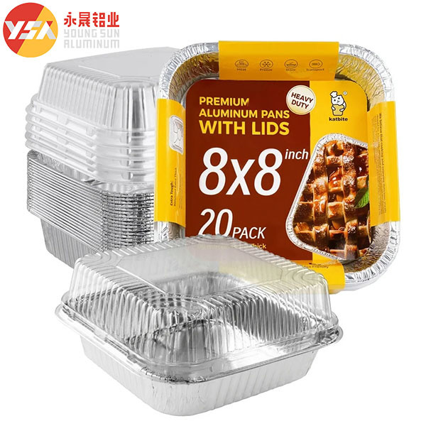 8x8 Pan Bread Square Aluminum Pan Cake Foil Pan 8x8 Inch Baking