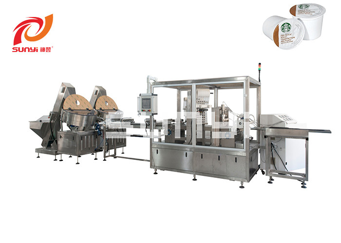 SUNYI Automatic Six Lanes K-Cup Coffee Pod Inner Filter Sealing Machine