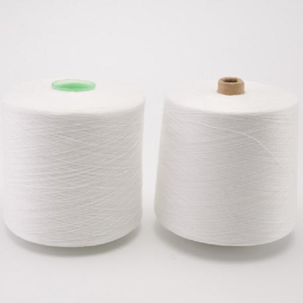 Raw White 100% Polyester Spun Polyester Yarn 20S 30S 40S 50S 60S For Sewing
