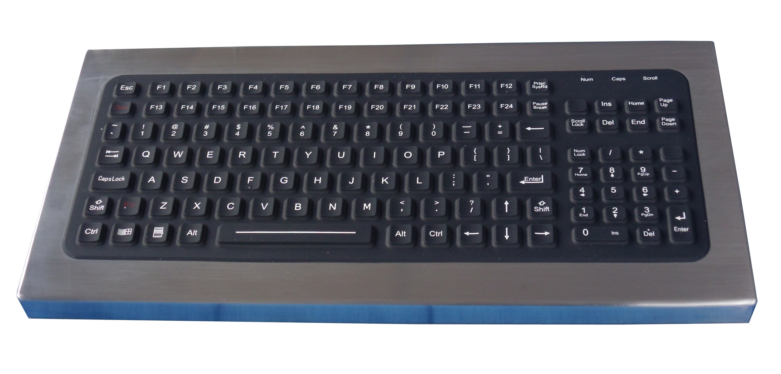 IP68 washable silicone industrial desktop keyboard with numeric keypad