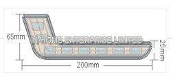 320 LM White Signal Lamp 12V DRL Daytime Running Lights with Plastic Back Cover