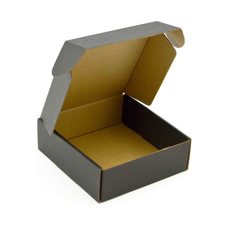 Black Shipping Corrugated Paper Box 4c Printing For Mailing