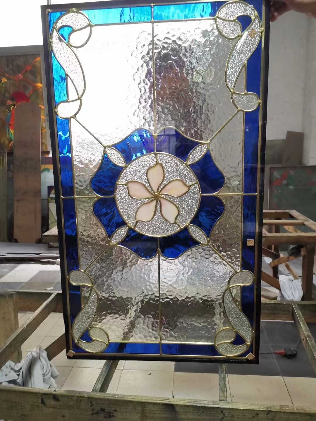 Handmade Church Colored Windows Tempered Insulated Stained Glass For Building Decoration