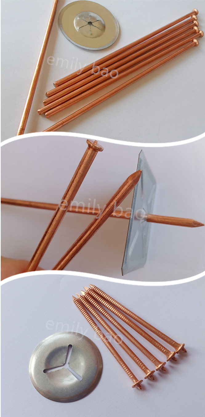 Cd Weld Stud-3mm Copper Plated Insulation Weld Pins With Flat End