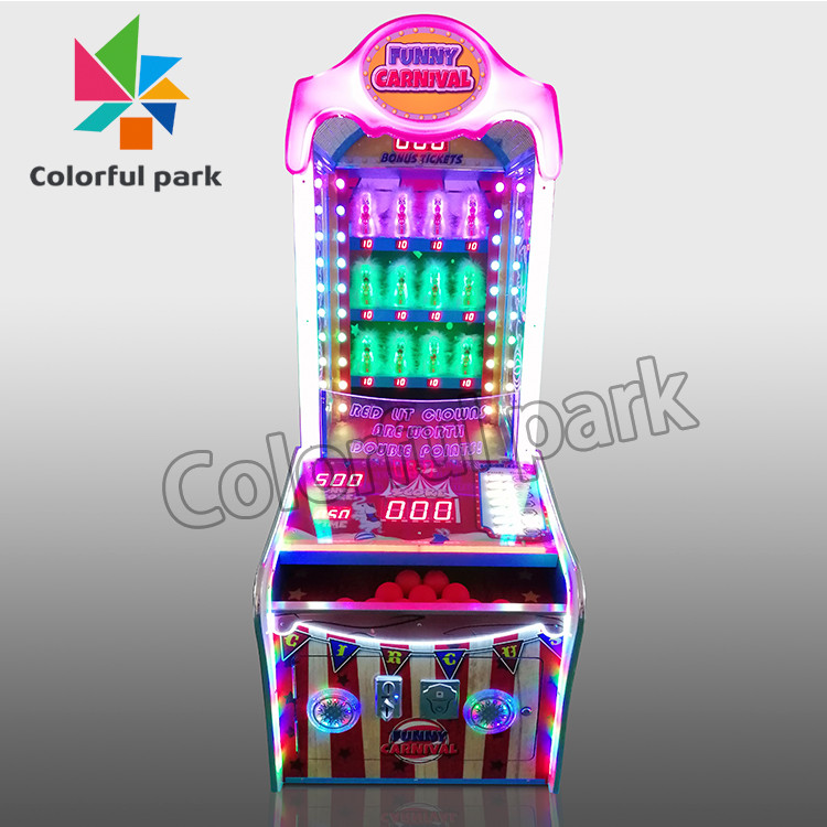 Throwing Ball Ticket Redemption Machine , Down The Clown Arcade Game