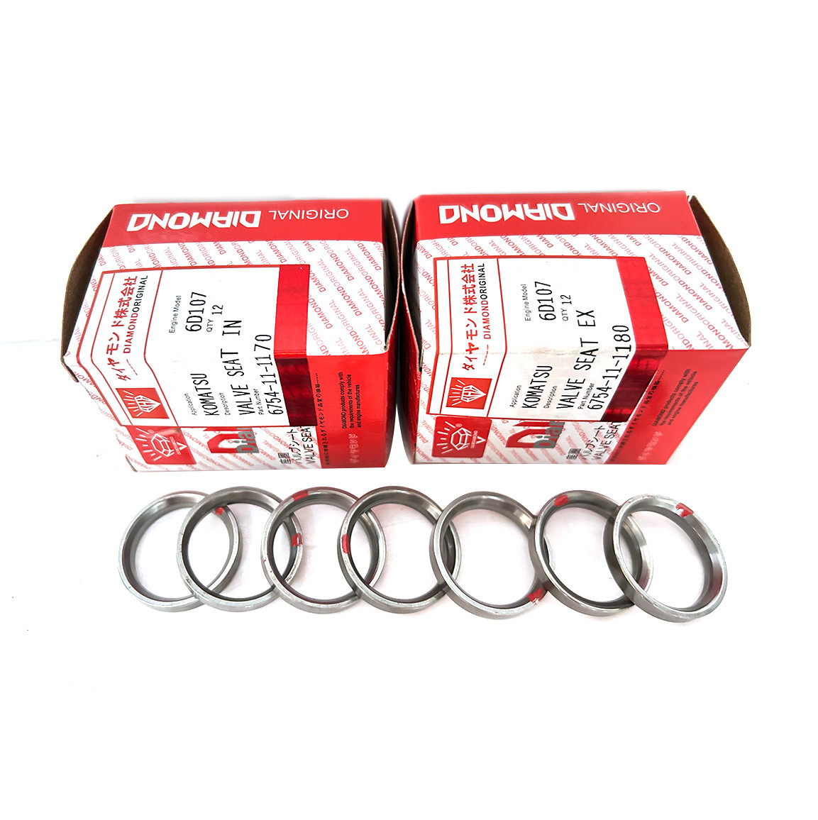 6754-11-1170 6754-11-1180 Intake Valve Seat Exhaust Valve Seat Komatsu Engine Spare Parts