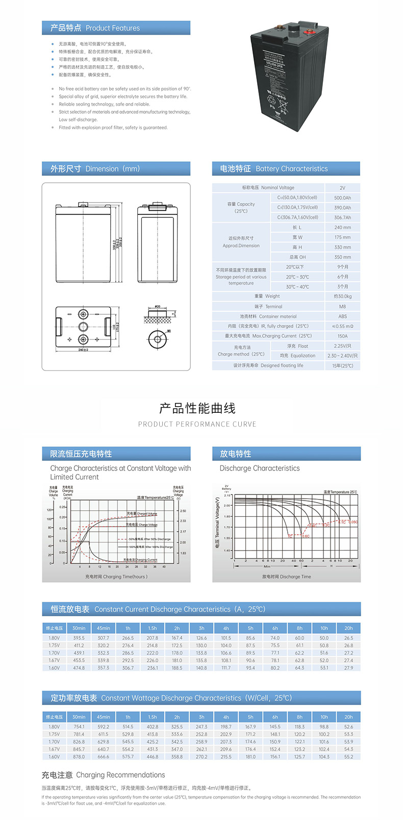 Factory 2V 500Ah Lead Ups sealed Acid Lead Solar Battery Pack Uninterrupted Power Supply Battery Pack for Solar