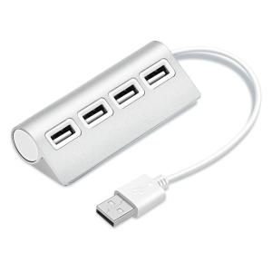 PC Computer Aluminum Alloy 4 Port Usb 2 Hub