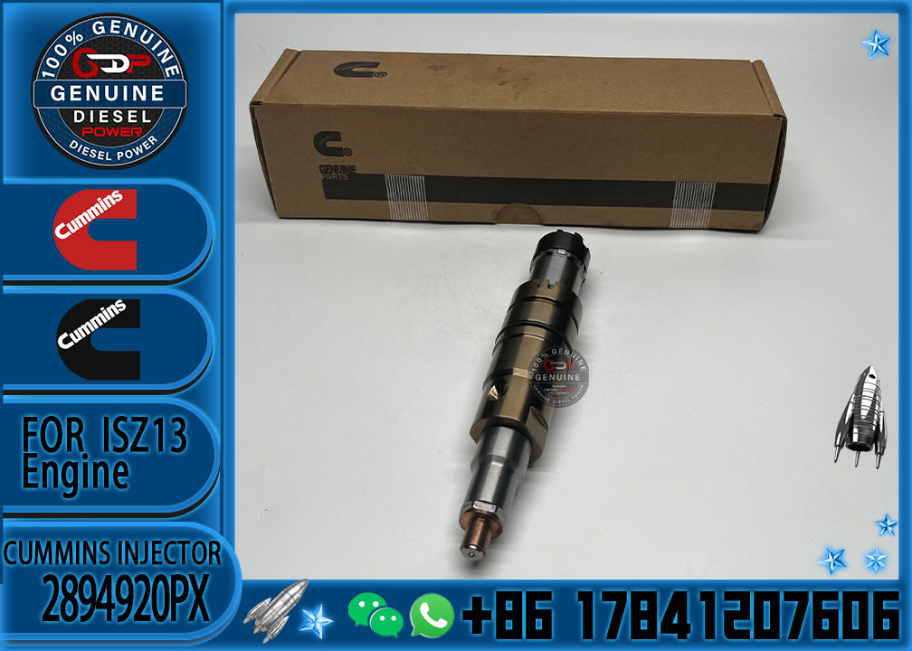 Common rail injector fuel injecto 2894920PX 2058444 2482244 2031386 for ISZ13 Excavator DC09 DC16 DC13