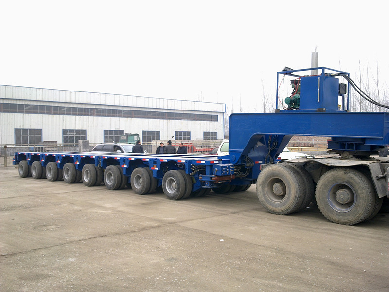 Truck Trailer 200 Ton 250 Ton-600 Ton Multi Axle Hydraulic Lowbed Lowboy Semi Trailer